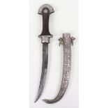 Moroccan Silver Mounted Dagger Jambya c.1900