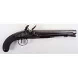 Good Quality Officers 16 Bore Flintlock Holster Pistol by Walker c.1800