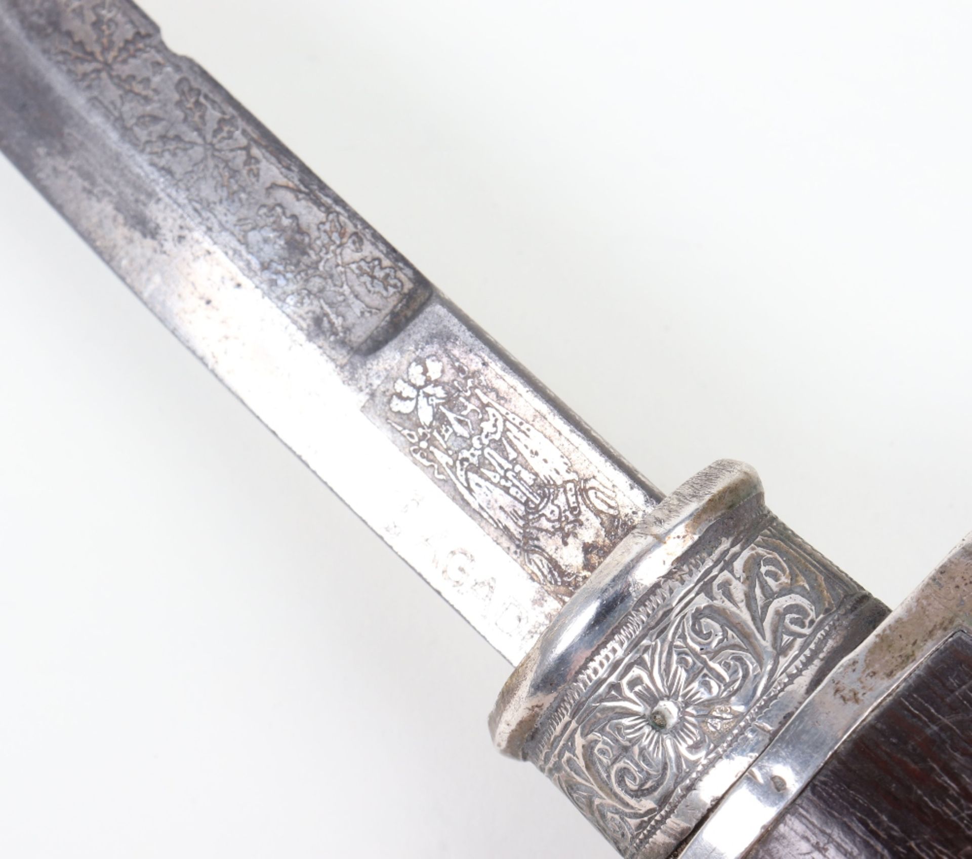 Moroccan Silver Mounted Dagger Jambya c.1900 - Bild 6 aus 15
