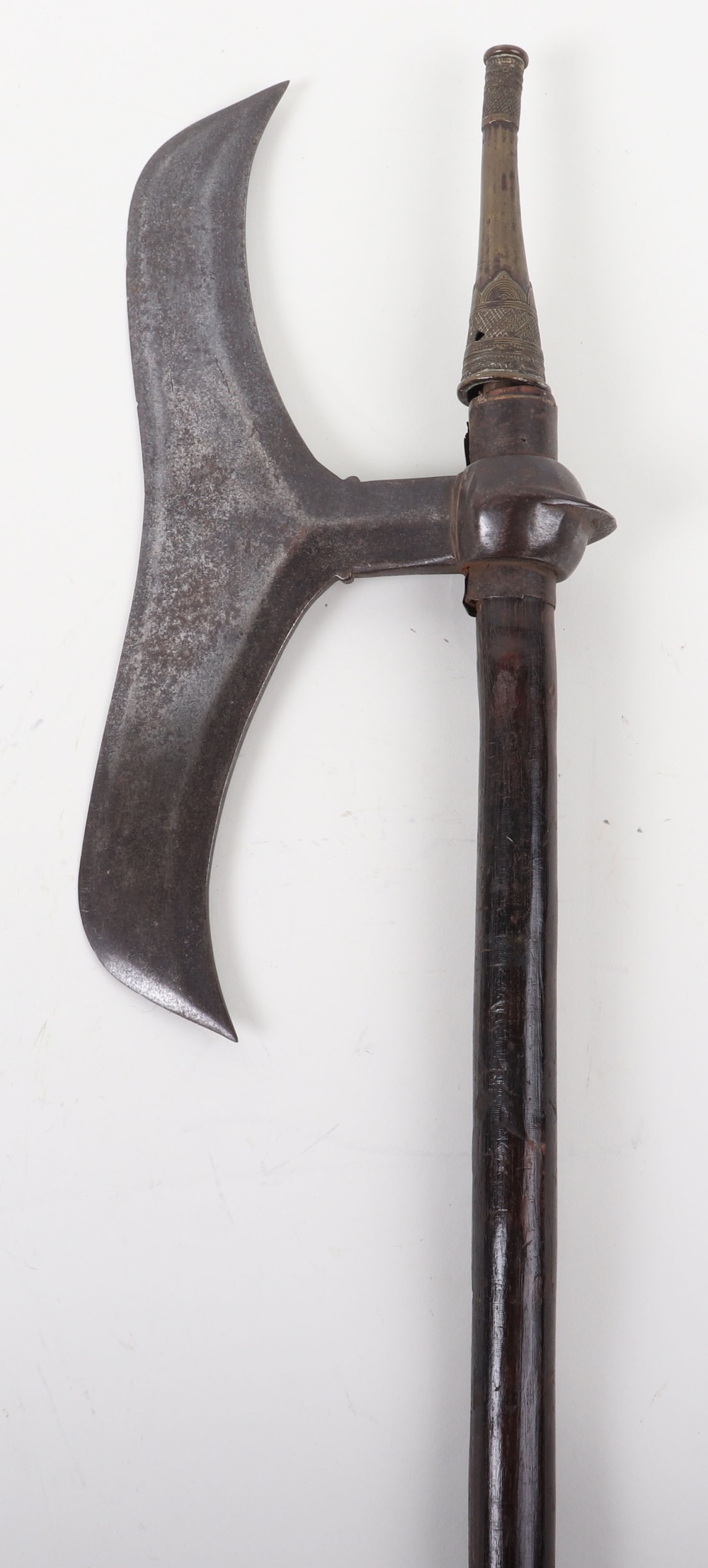 Unusually Large 19th Century Indian Fighting Axe Bullova from Chota Nagpur - Image 2 of 8