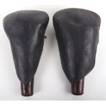 Scarce Pair of Cavalry Officers Hard Leather Holsters