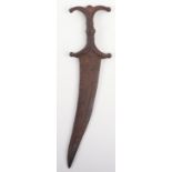 Early Indian All Steel Dagger Chilanum, Probably 16th Century