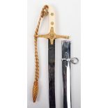 Modern British General Officers Pattern Mameluke Dress Sword by Wilkinson Sword No. 91432