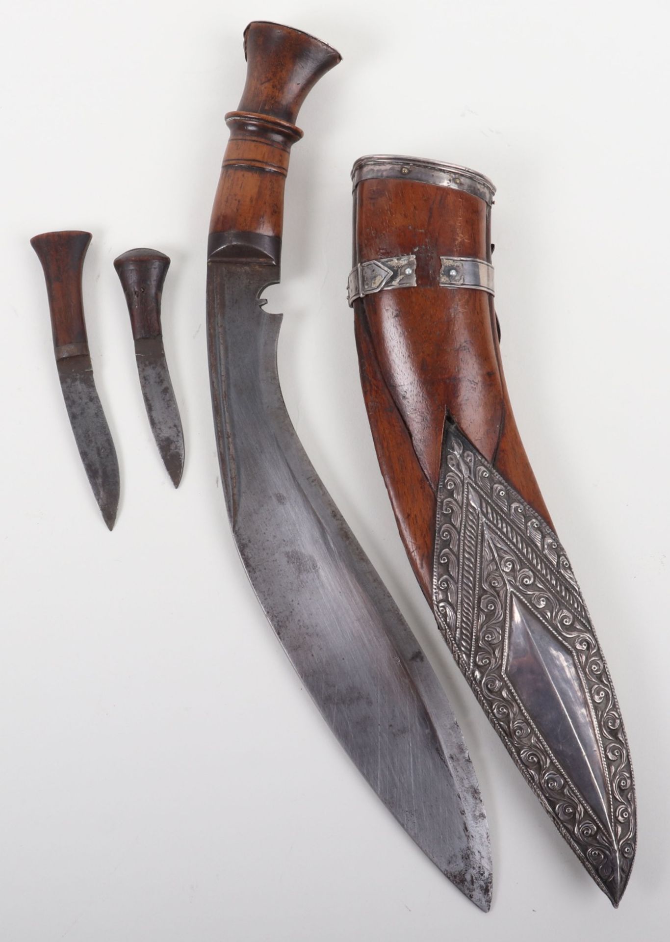 Indian Silver Mounted Box Kukri, 19th Century - Image 2 of 11