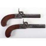 Good Pair of 40 Bore Percussion Overcoat Pistols by Henderson of Aberdeen c. 1835