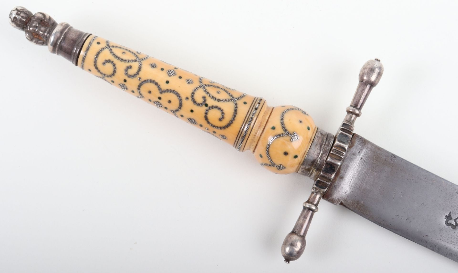 ^ Good Scarce English Silver Mounted Plug Bayonet, Late 17th Century - Image 7 of 10