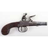 Belgian Boxlock Flintlock Pocket Segallas Pistol, c.1770