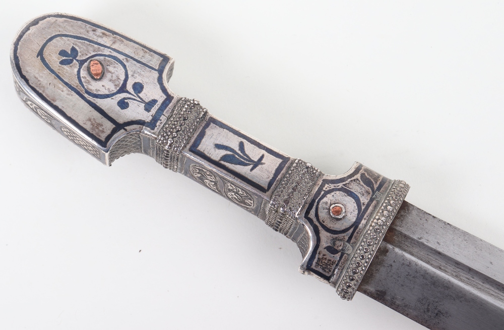 Russian Silver Niello Mounted Kindjal c.1900 - Image 10 of 16