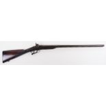 Good Continental Double Barrel Breech Loading 12 Bore Pin Fire Hammer Gun, No.1478