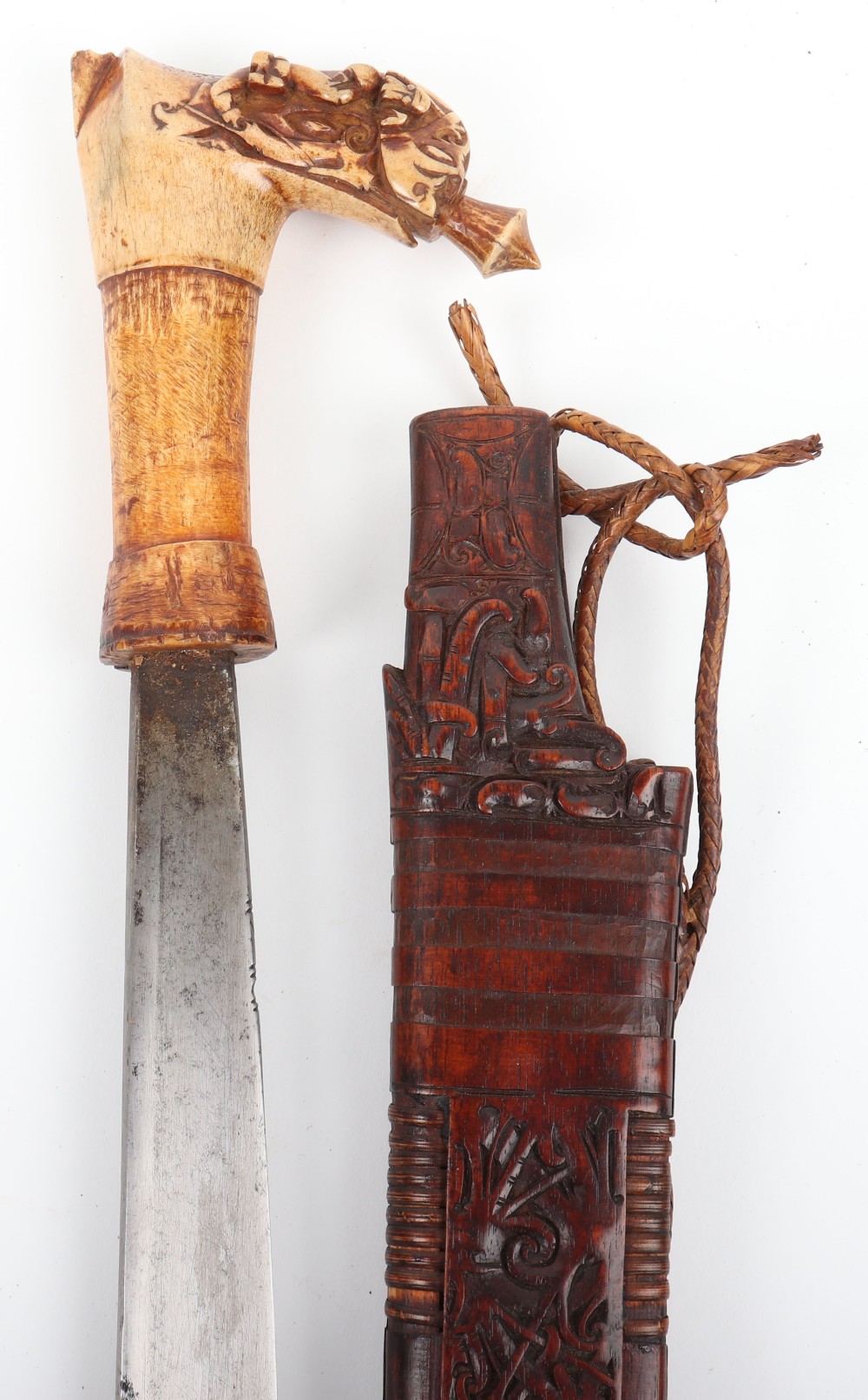 Late 19th Century Dyak Head Hunter’s Sword Mandau, - Image 9 of 9