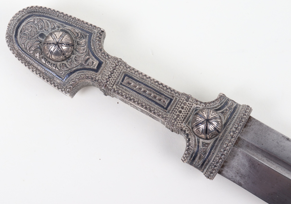 Russian Silver Niello Mounted Kindjal c.1900 - Image 9 of 16