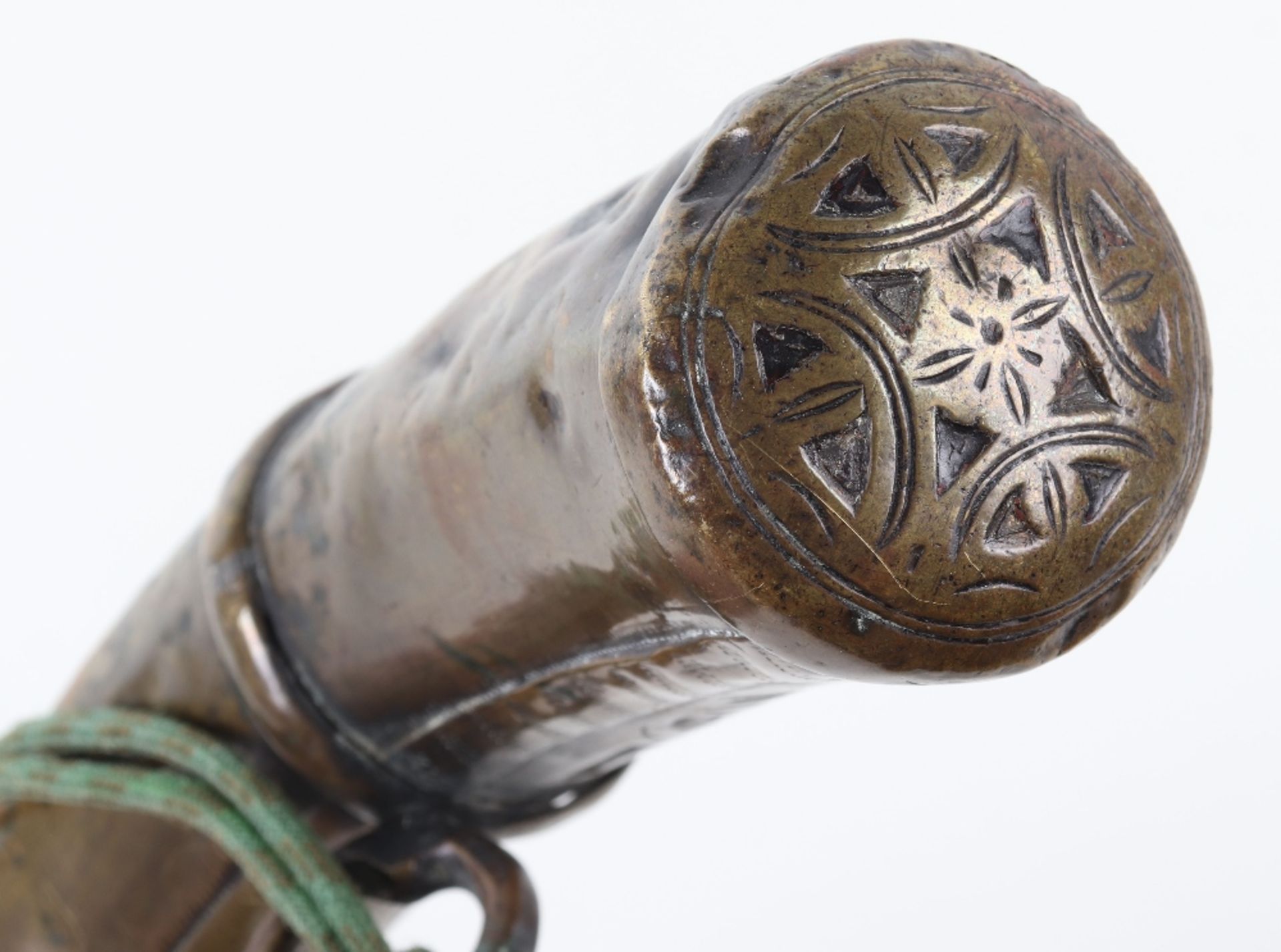 Large Moroccan Brass Powder Horn, c.1850 - Bild 9 aus 10
