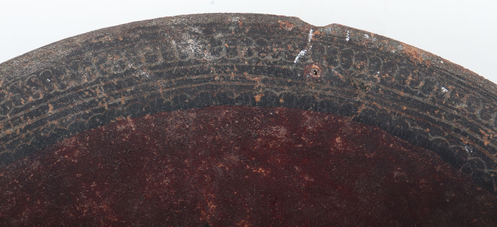Small Heavy Indian Hide Shield Dhal from Ahmedabad, Maratha Empire (Gujerat Culture) First Half of t - Image 7 of 7