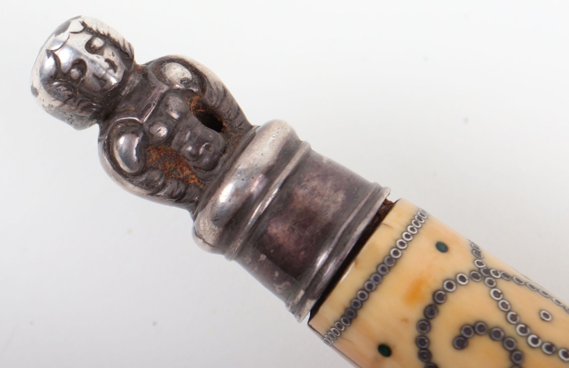 ^ Good Scarce English Silver Mounted Plug Bayonet, Late 17th Century - Image 9 of 10