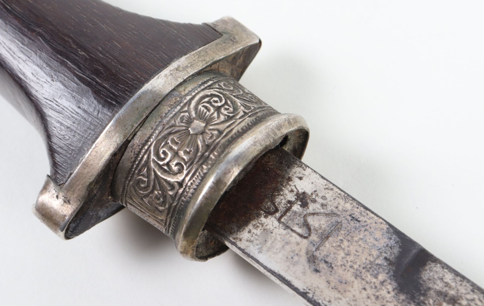 Moroccan Silver Mounted Dagger Jambya c.1900 - Bild 11 aus 15