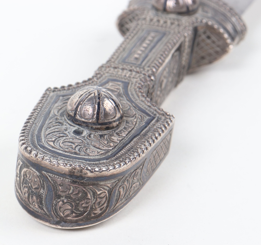 Russian Silver Niello Mounted Kindjal c.1900 - Image 13 of 16