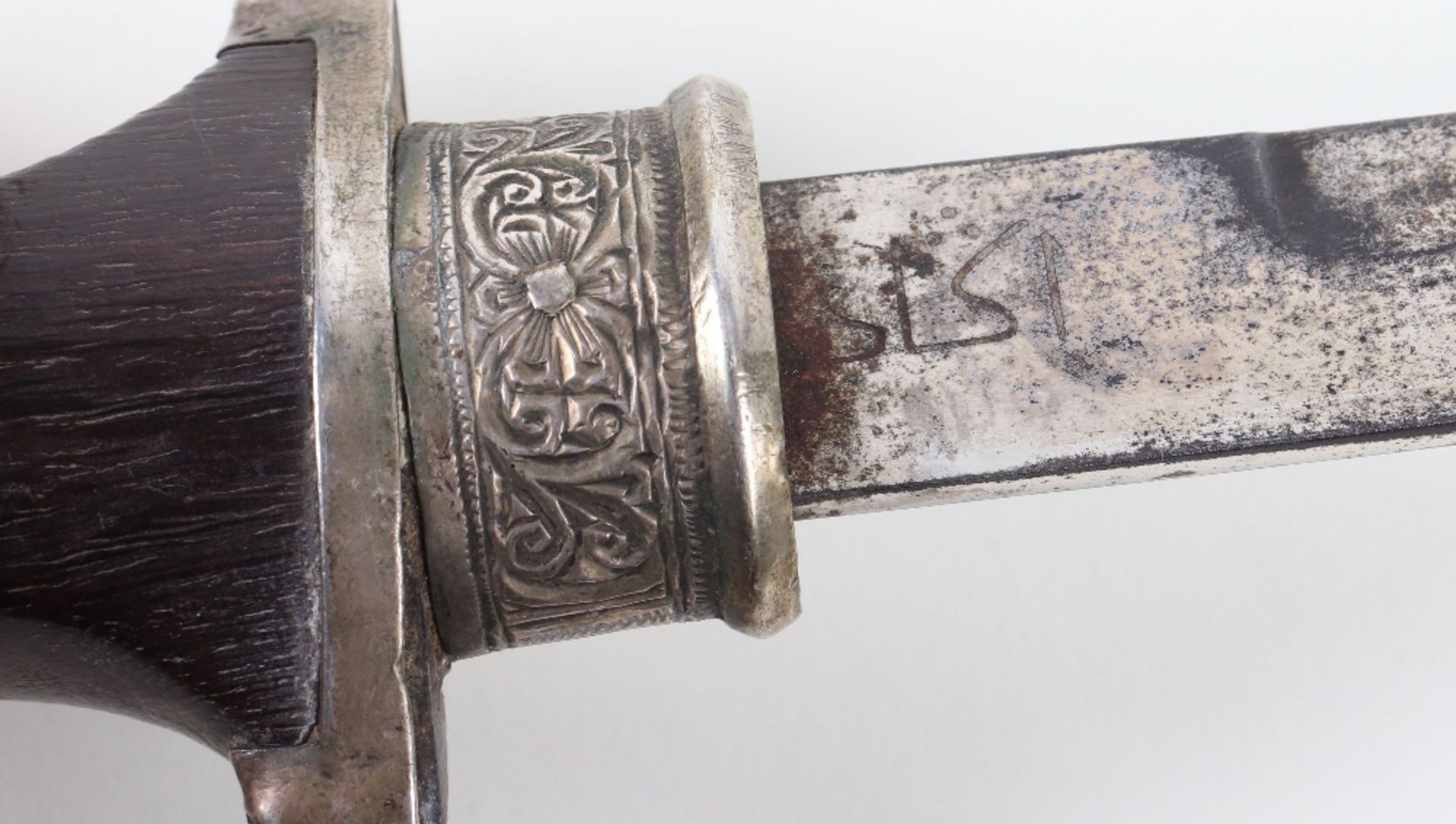 Moroccan Silver Mounted Dagger Jambya c.1900 - Bild 12 aus 15