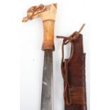 Late 19th Century Dyak Head Hunter’s Sword Mandau,