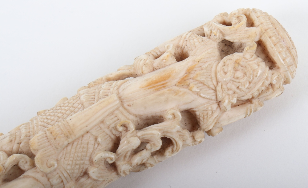 ^ Burmese Ivory Dha Handle, Late 19th Century - Image 6 of 6