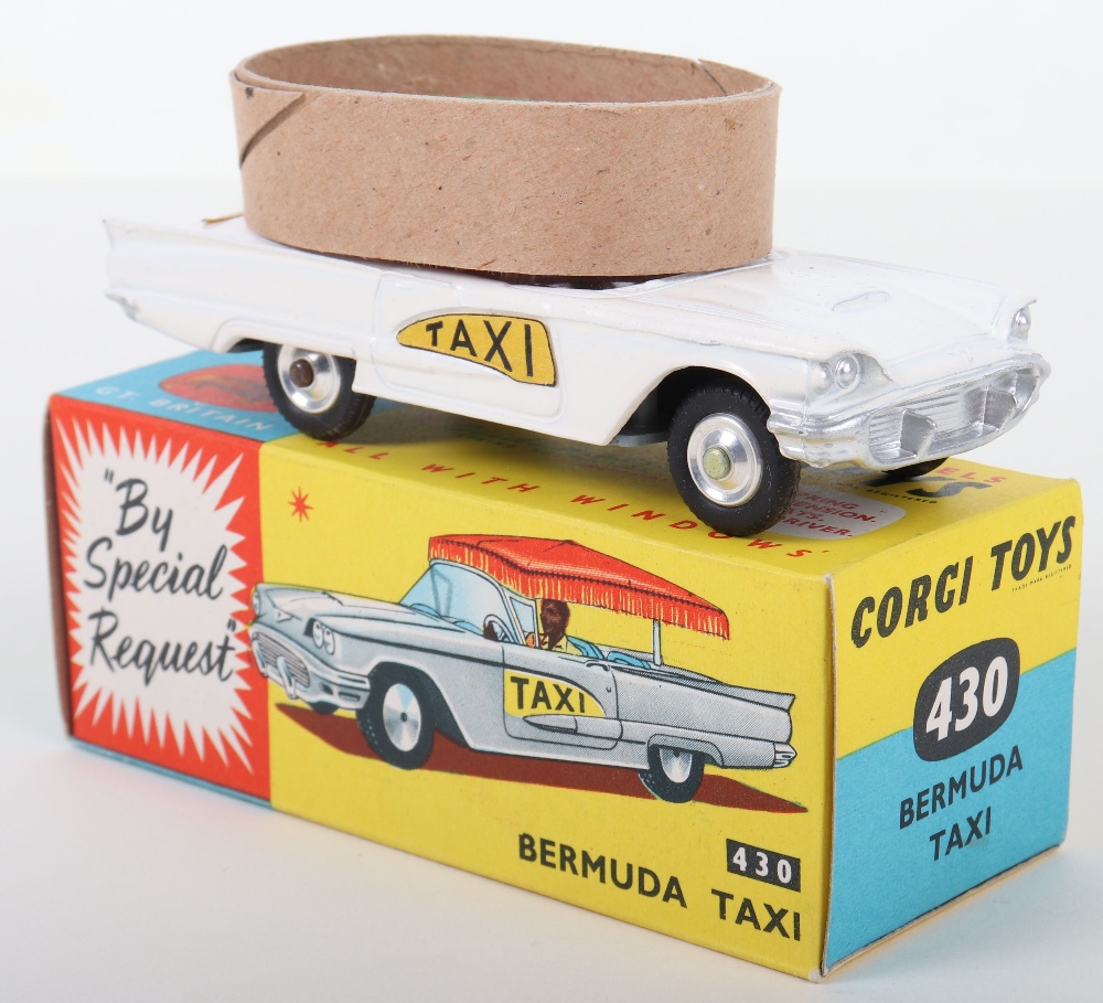 Corgi N°430 Ford Thunderbird Bermuda Taxi - Miniature 1/43, Blanche, En Boîte