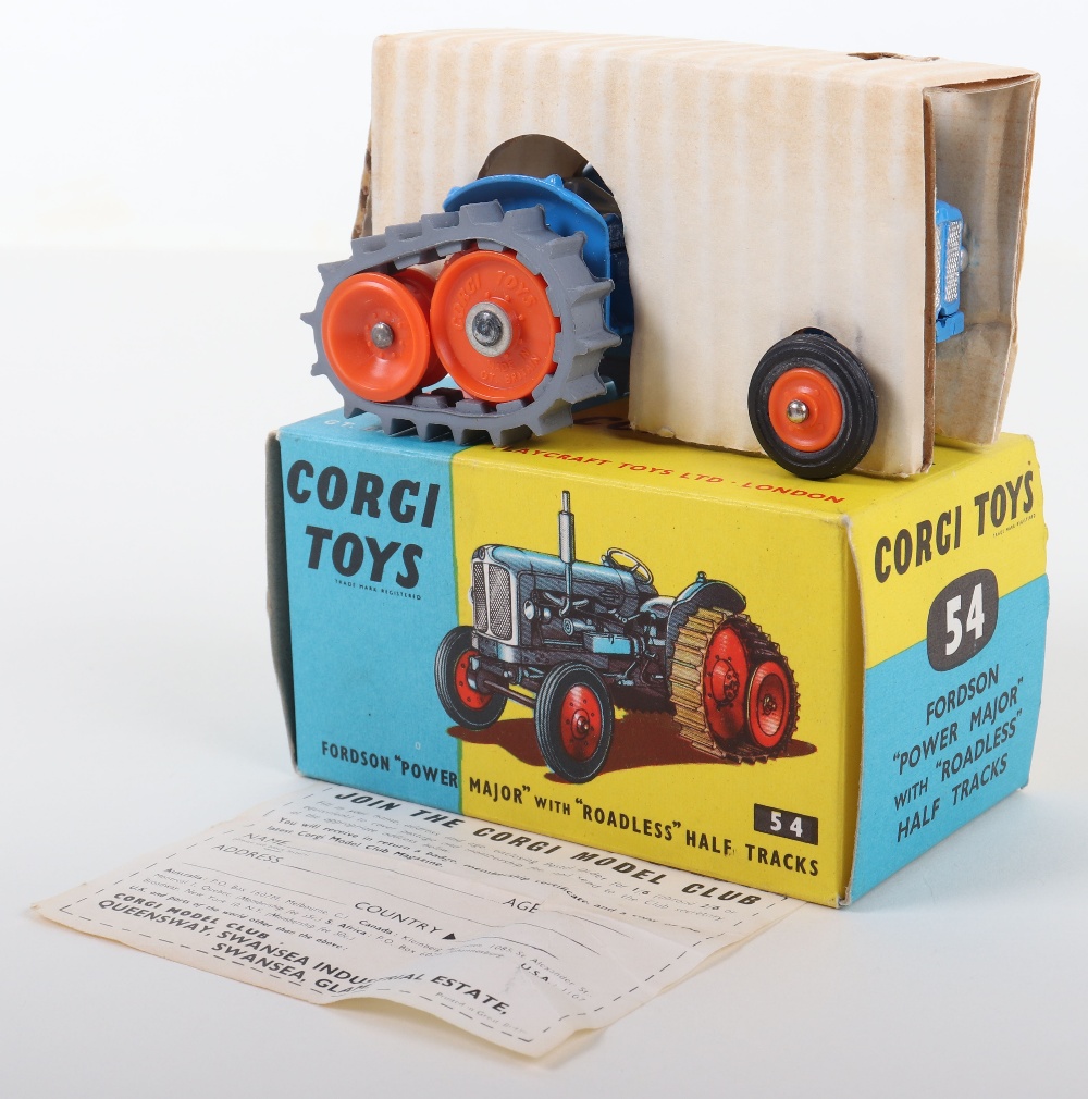 Corgi Toys 54 Fordson “Power Major” with “Roadless” Half Tracks