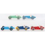 Five Dinky Toys Racing Cars