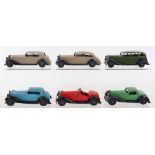 Six Dinky Toys Post-War 30 series Cars