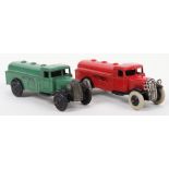 Two Post-war Dinky Toys 25d Petrol Tank Wagons