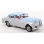 Tri-ang Spot On Model 102 Bentley 4 Door Sports Saloon, light blue over silver body