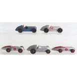 Five Unboxed Dinky Toys Racing Cars,