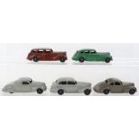 Five Dinky Toys 39 series USA cars
