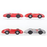 Four Dinky Toys 23e Speed Of The Wind Racing Cars
