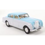 Tri-ang Spot On Model 102 Bentley 4 Door Sports Saloon, light blue over light grey body