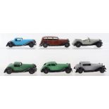 Six Dinky Toys Post-War 30 series Cars