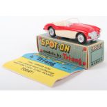 Scarce Tri-ang Spot On Model 105 Austin Healey “100-SIX” red/cream body