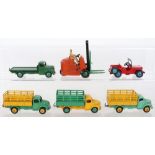 Three Dinky Toys 30n Dodge Farm Produce Wagons