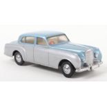 Tri-ang Spot On Model 102 Bentley 4 Door Sports Saloon, metallic blue over silver body
