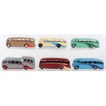 Six Dinky Toys Coaches/Buses