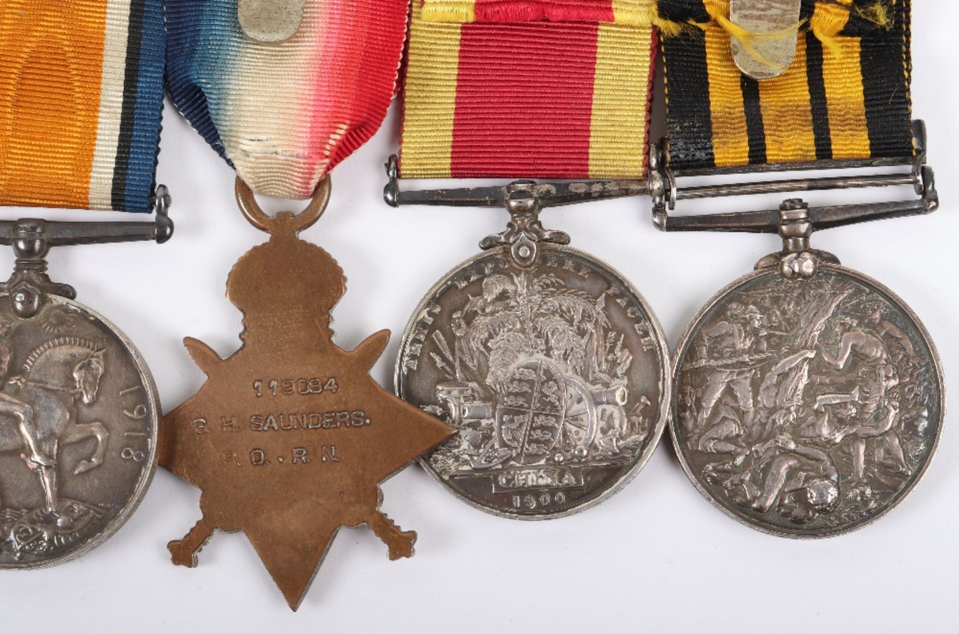 East West Africa, China 1900 and Great War Medal Group of Five Royal Navy - Image 10 of 12