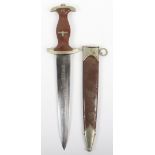 Third Reich SA Dress Dagger by Wilhelm Weltersbach Solingen