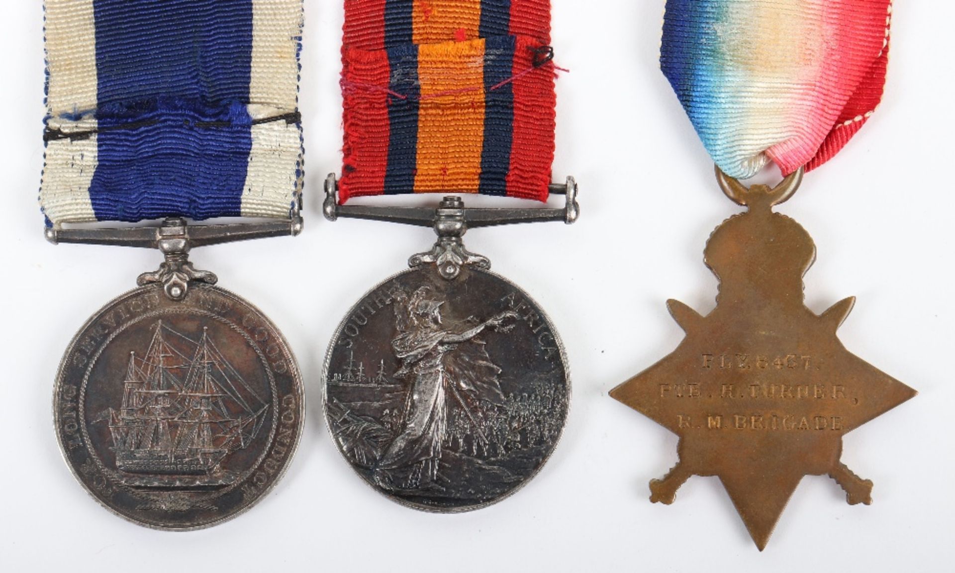 Royal Marines Light Infantry / Royal Marine Brigade Great War Casualty Medal Group of Three - Image 4 of 5