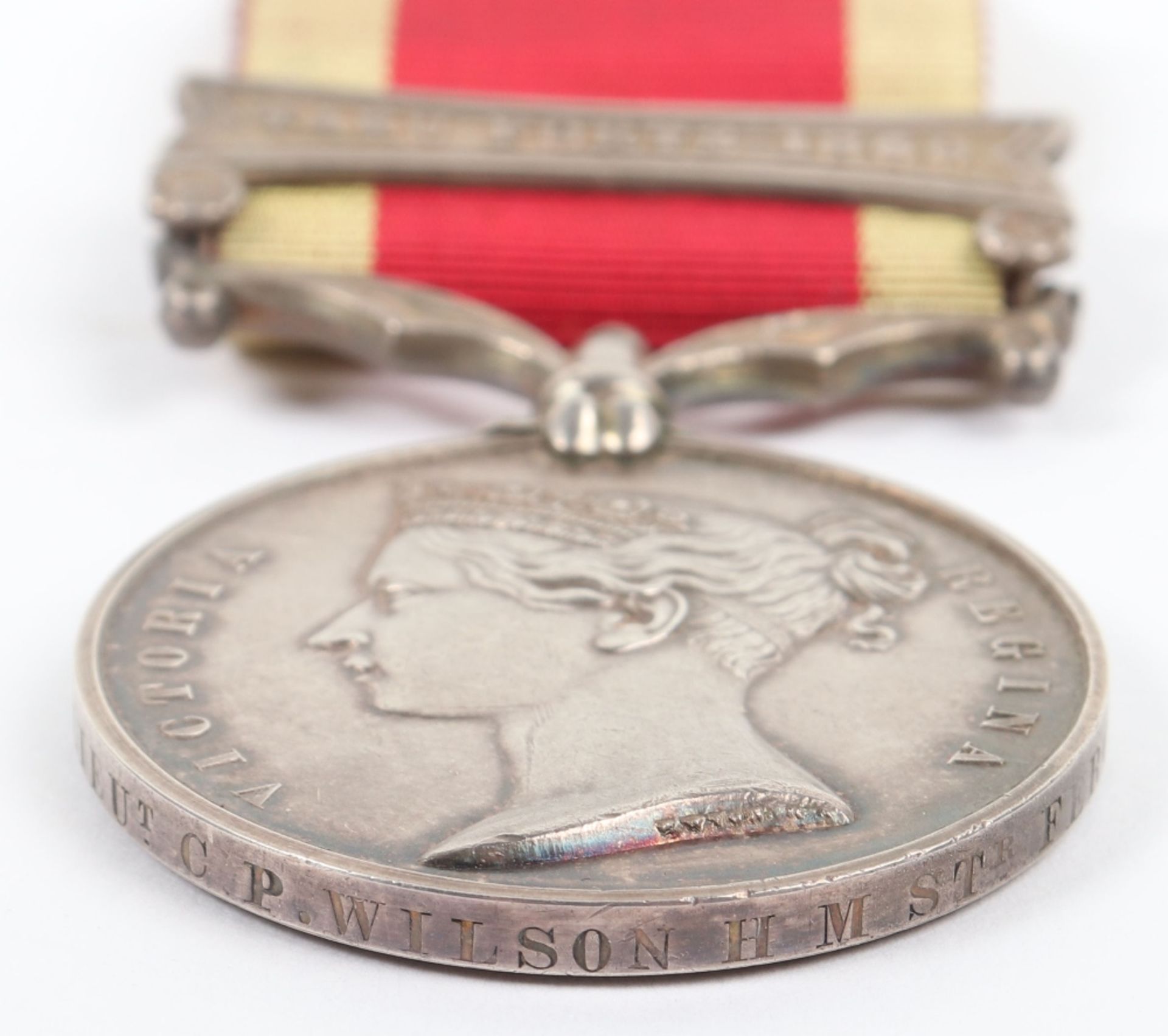 Victorian 2nd China War 1857-60 Medal Acting Lieutenant HM Steam Frigate Ferooz Indian Navy - Image 4 of 6