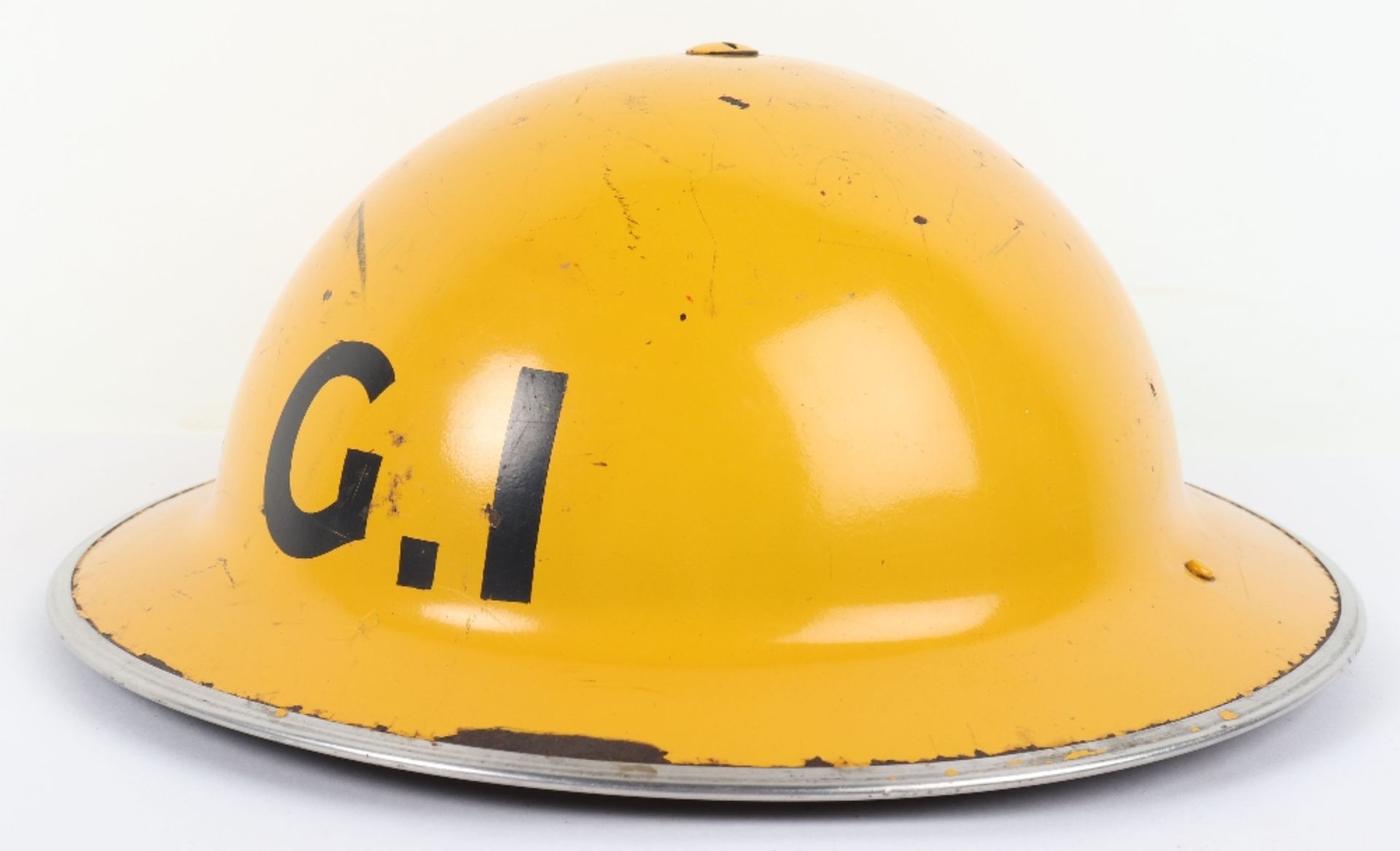 WW2 British Home Front Gas Inspectors Steel Helmet - Image 4 of 8