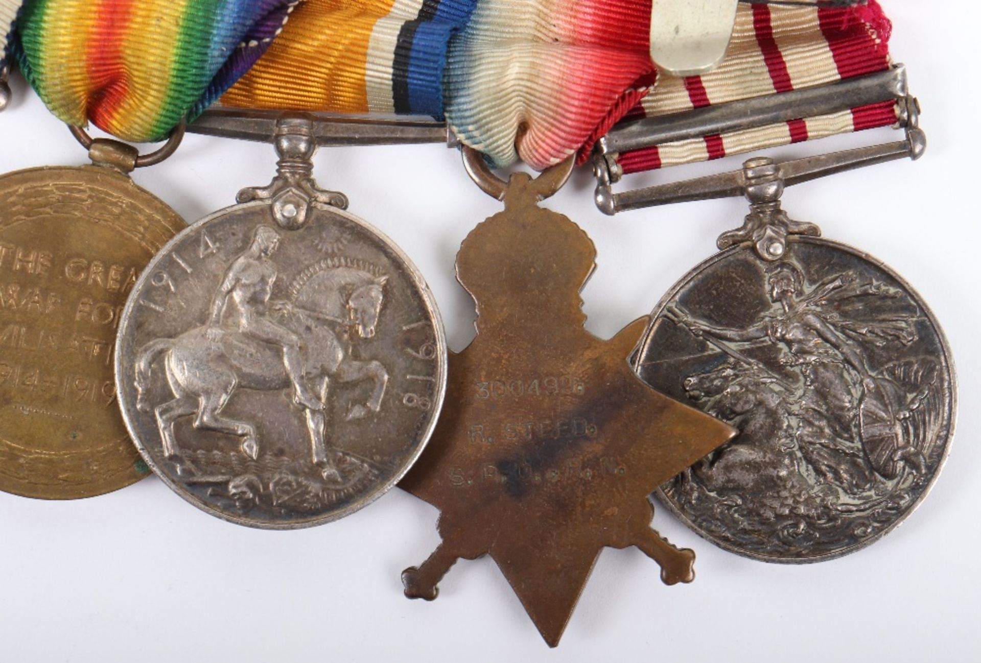 Great War Royal Naval Long Service and Meritorious Service Medal Group of Six - Image 9 of 10