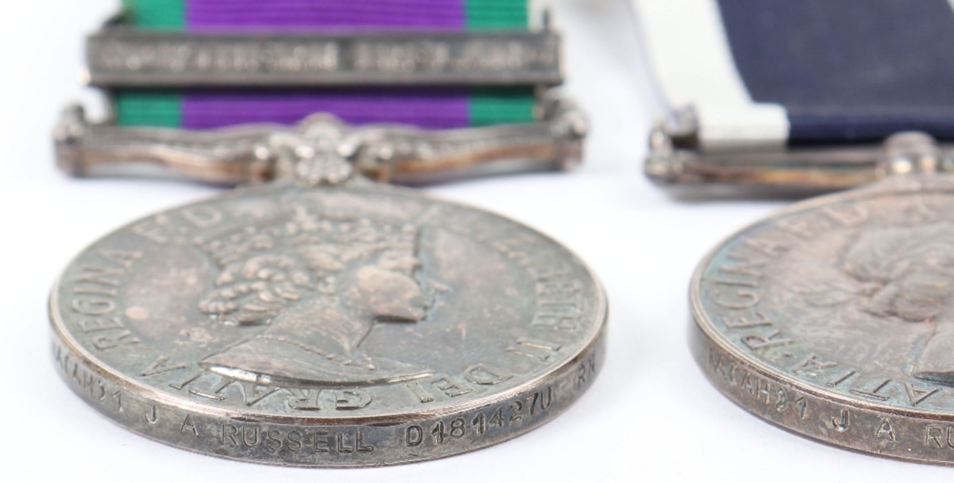 Scarce EIIR Royal Navy Fleet Air Arm Aircraft Handlers Medal Pair - Image 8 of 10