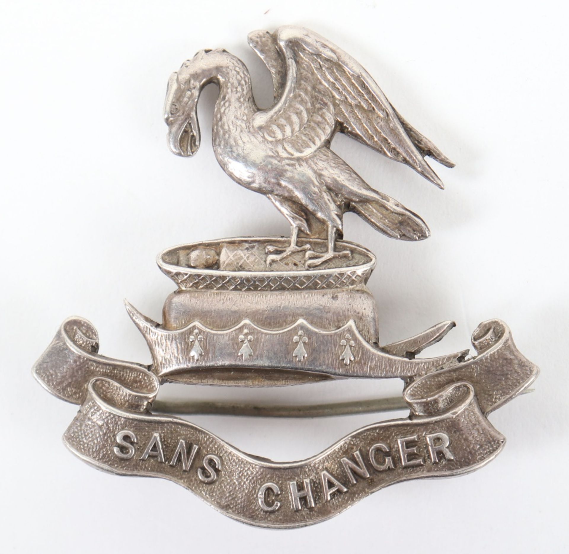 Rare Chester 1914 Hallmarked Silver Liverpool Pals Cap Badge