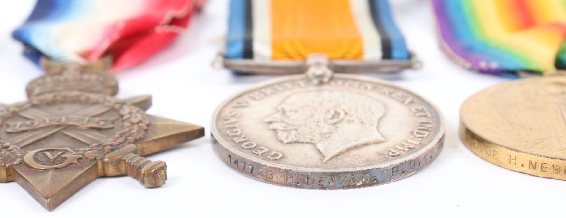 Royal Navy WW1 Medal Trio and Edward VII Long Service Good Conduct Group - Bild 3 aus 6