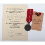 WW2 German Eastern Front Medal & Citation Grouping