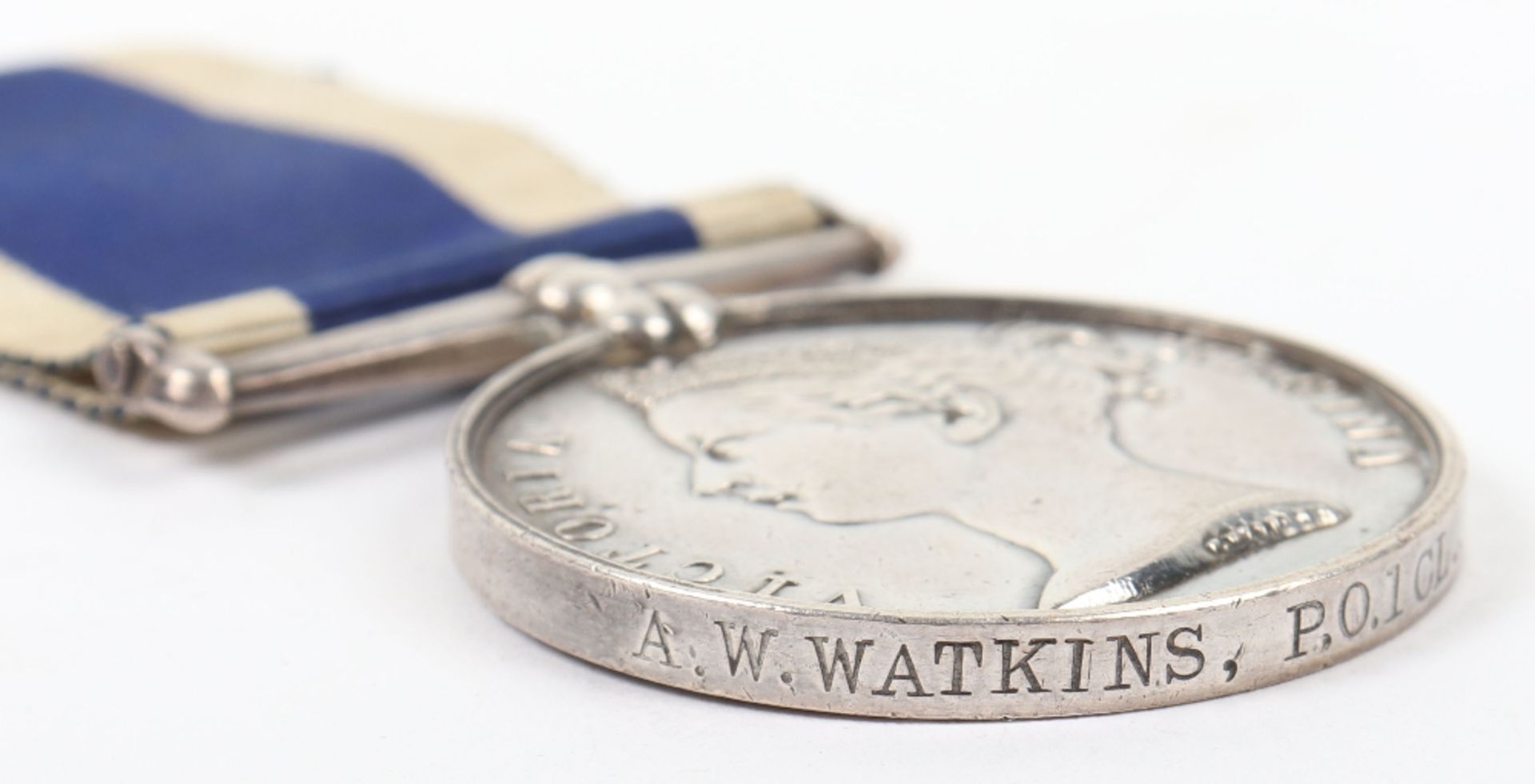 Royal Navy Great War and Victorian Naval Long Service Medal Group - Bild 14 aus 16