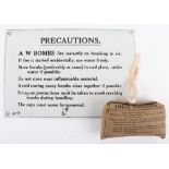 WW2 Home Front Enamel Precautions Plaque